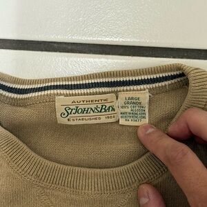 St. John's Bay Men's Beige Crewneck Sweater